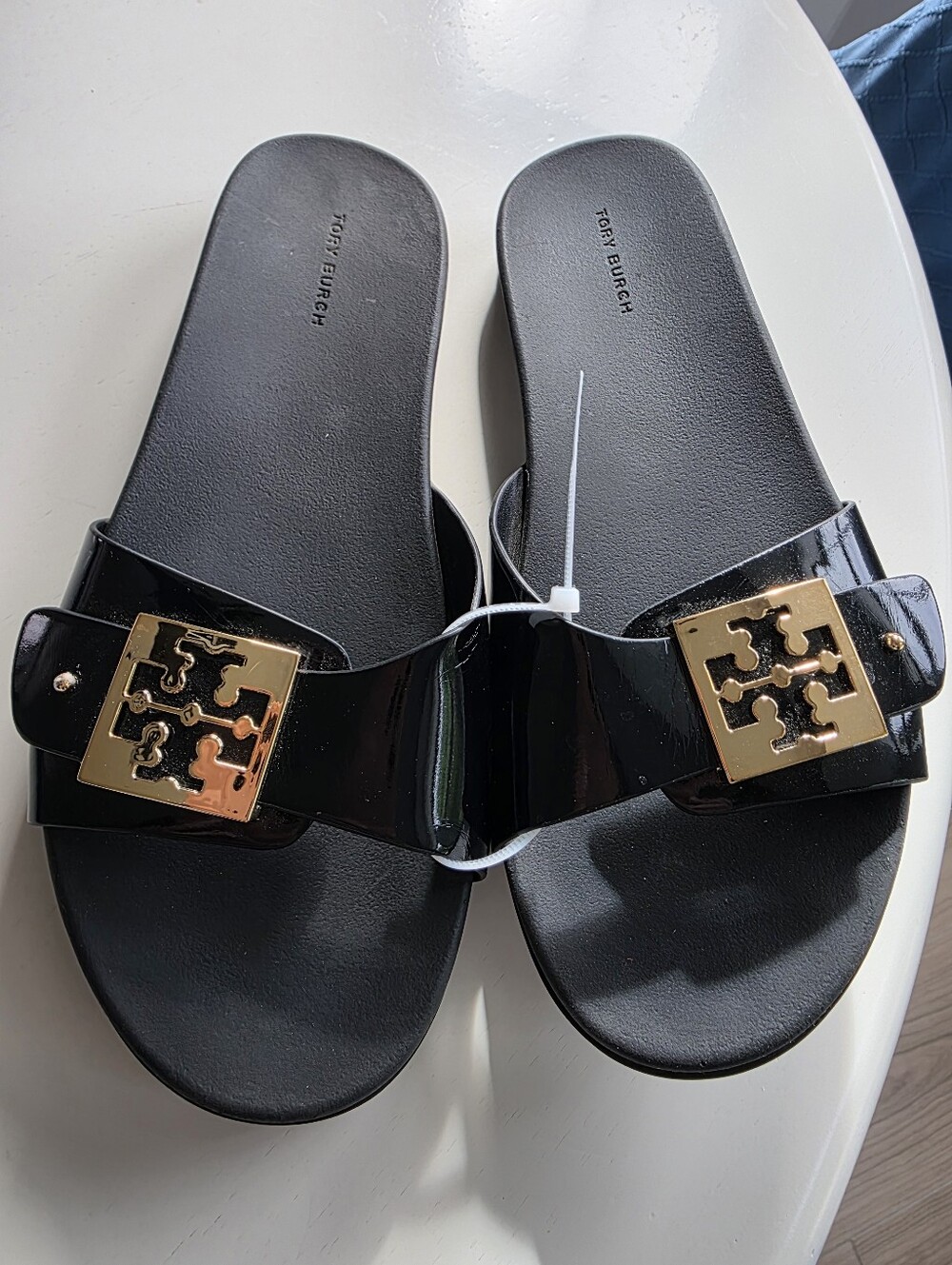 Tory Burch Women's Mellow Buckle Slide Sandals - Black Sz 8